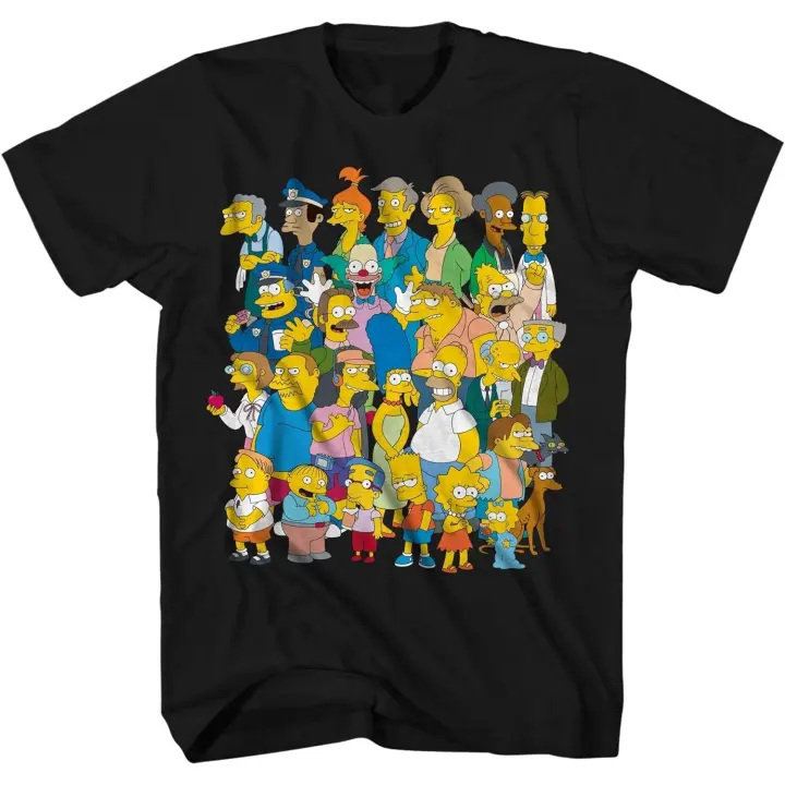 Camiseta de Los Simpsons Springfield Group Montage Bart Homer - 1