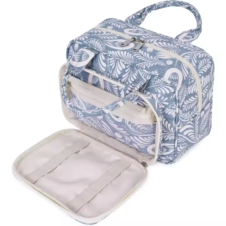 Bolsa de Maquillaje Organizador de Cosméticos para Mujeres y Niños Neceser (Gris Azul) - 1