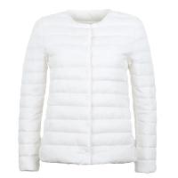 Abrigo de mujer ultra ligero de pluma de pato con tejido mate cálido abrigo a prueba de viento parka chaquetas de down para mujer material de exterior de nylon material de forro de poliamida tipo de botón de cierre - details 1