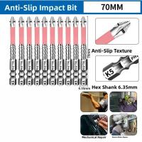 Punta de destornillador magnético antideslizante, cabeza de lote resistente a impactos de alto Torque, punta de destornillador Ph2 de alta dureza, 6/10 Uds. - details 3