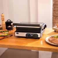 Parrilla Eléctrica de Piedra Revestida Placas Extraíbles y Reversibles, Apertura de 180ª, Superficie Amplia 2200 W, Acero Inoxidable - details 52
