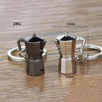 Llavero de Metal 3D creativo con forma de cafetera, Mini llavero con mango de café, llavero creativo con forma de jarra Moka, colgante pequeño - details 33