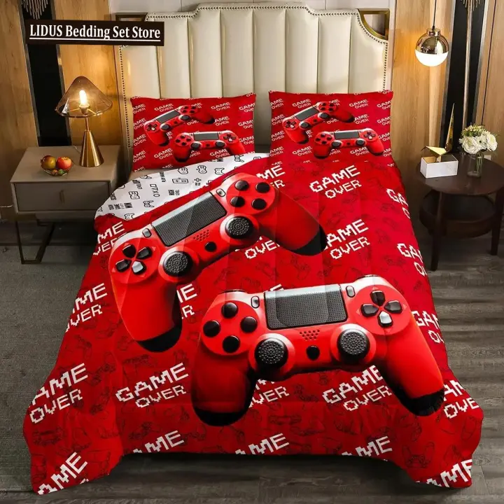 Juego de cama con tema de calavera 3D ultrasuave, tamaño completo/King/Queen, funda nórdica de calaveras góticas de lujo, funda de edredón con huesos de esqueleto - 1