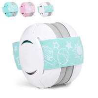 Auriculares con cancelación de ruido para bebés, orejeras de protección auditiva para bebés, diadema elástica, regalo de viaje para avión recién nacido - details 0