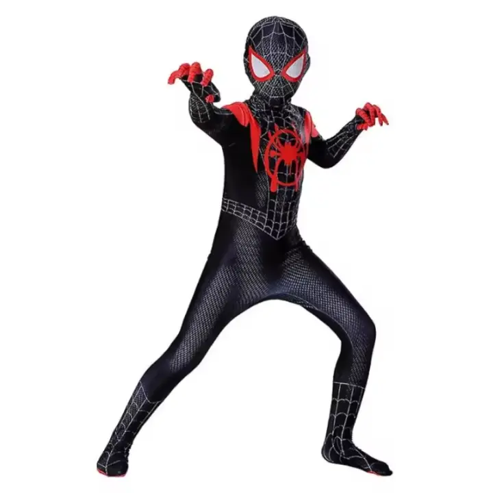Disfraz de superhéroe de Spiderman, traje de Miles Morales para niños y adultos - 1