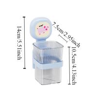 Caja de almacenamiento con ventosa de plástico, cesta de almacenamiento transparente para ahorrar espacio en el baño, soporte de carga grande, soporte para cepillo de dientes montado en la pared - details 0