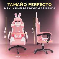 Silla de Juegos Profesional con Masajeador Ergonómica de Oficina con Altura Ajustable y Respaldar Rebotable - details 45