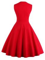 Vestido Retro Vintage de gran tamaño para mujer, Vestidos de fiesta de verano con estampado Rockabilly de los años 50 y 60, Vestidos tipo túnica, bata informal para mujer - details 2