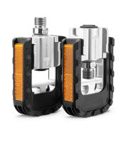 ROCKBROS-par de pedales plegables para bicicleta de montaña, pedales antideslizantes de aluminio, rodamientos autolubricantes para ciclismo - details 12