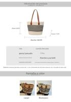 Bolso de Paja Grande para Mujer Estilo Nuevo, Capacidad de Bolso de Playa, Bolso de Hombro Único, Bolso de Paja para Mujer - details 2