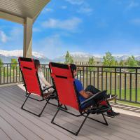 Silla de Relájate al Aire Libre Ajustable Asiento Cobertado para Adultos 160kg - details 15
