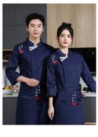 Ropa de trabajo de Chef C250, uniforme de cocina de manga corta, ropa de Chef de Hotel, chaqueta de camarero transpirable, uniforme de Chef de Sushi - details 4