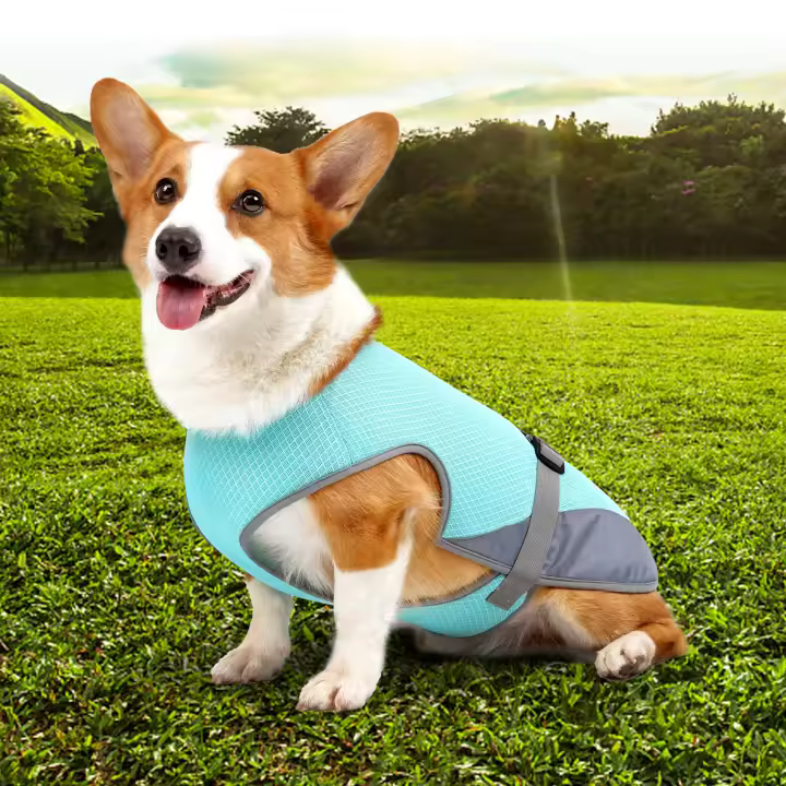 Chaleco refrescante para perro, Chaqueta ligera con protección UV, transpirable, para caminar, entrenar y acampar, ropa fresca para mascotas - 1