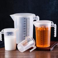 Vasos medidores de plástico para cocina, recipiente transparente para líquidos, para hornear harina, agua con cubierta, accesorios para cocina, 100/250/500ML - details 2