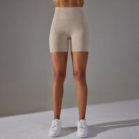 Nessaj-pantalones cortos de yoga sin costuras, con patrón de cuadros, transpirables, para gimnasio, mallas push up - details 22
