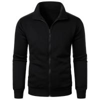 Chaqueta deportiva para hombre, informal, con cremallera, cuello levantado, abrigo con capucha, cárdigan, sólido - details 20