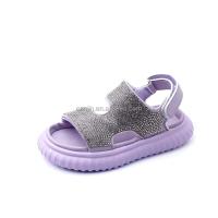 Nuevas sandalias de diamantes de imitación para niñas de alta calidad con zapatos planos, modernos e informales de verano para niños, precio bajo 2024 - details 6