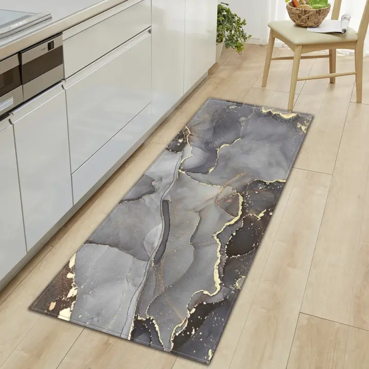 Alfombra antideslizante moderna para cocina, Felpudo de entrada para pasillo, sala de estar, dormitorio, decoración de suelo, balcón, puerta de baño - 1