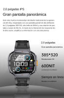 Ivanony Reloj Inteligente 2024 Llamadas Bluetooth, Resistente al Agua IP68, Luz de Flash, Mensajes Sociales, Batería de 400mah, Pantalla de 2.0 pulgadas, Sistema de Operación Android Wear - details 5