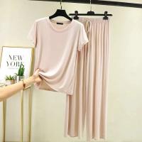 En el verano de 2025, el nuevo conjunto Modal incluye hermosa ropa de dormir informal de manga corta y ropa de dormir grande para mujer M-XXL. - details 5