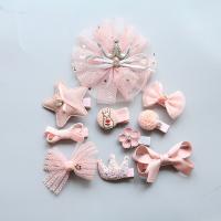 10 Uds. Accesorios lazos de corona pinzas para el pelo de bebé para niños - details 3