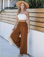 Pantalones de verano para mujer con cintura elástica, bolsillos, estilo chic y elegante - details 9