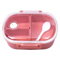 Fiambrera de tres rejillas para niños, contenedor de grado alimenticio de dibujos animados lindos, almuerzo de doble capa, Bento, Oficina - details 0