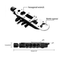 Mini destornillador multifuncional para exteriores EDC, forma de llavero, herramienta de reparación de acero portátil - details 14
