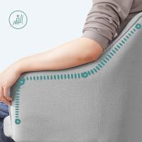 Silla de estudio, giratoria, altura ajustable, carga de 110 kg, marco de acero, tela de algodón-lino transpirable, para estudio, dormitorio, marrón OBG019K01 - details 35