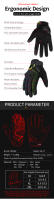 VEMAR Guantes transpirables para motociclismo de verano, guantes de Motocross con pantalla táctil, guantes protectores a prueba de viento para moto, guantes reflectantes coloridos - details 4