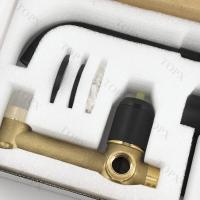 Grifo de Baño TOPX Montado en la Pared Mate Negro con Fregadero Integrado de Bronce Control Dual de Agua Caliente y Fría - details 0