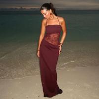 Nuevo Modelo Vestidos Elegantes con Recortes para Mujer, Sexy con Tirantes Finos, Vestido de Fiesta de Vacaciones con Parches, Verano 2025 sin Espalda - details 2