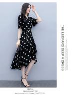 Elegante Vestido de Lentejuelas de Verano Cintura Delgada, Cuello en V, Estilo Godesa, Fibra de Poliéster, Largo hasta el Suelo - details 9