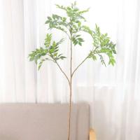 Ramas de higuera artificiales de 76-140cm, árboles de banyan de plástico lacado falso, hojas de palma altas verdes para decoración del jardín del hogar - details 7