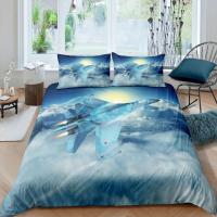 Funda de Avión de Combate Nórdico Tamaño King/Queen Juego de Cama Volador para Niños, Adolescentes y Niños Funda de Edredón Moderna y Fresca - details 16