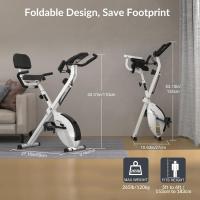 MX-600 Bicicleta de Ciclismo Interior Plegable Magnética con Pantalla LCD y Sensor de Frecuencia Cardíaca, Bicicleta con Bandas de Resistencia que Ahorra Espacio - details 4