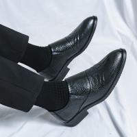 Zapatos de Negocios Formales de Cuero Vintage Británico Cómodos y Transpirables con Tacón Bajo - details 17