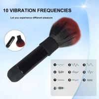 Brocha de maquillaje, vibrador de punto G, Juguetes sexuales, potente vibrador, estimulador de orgasmo para pezón y vagina, masajeador AV con carga inalámbrica USB - details 2