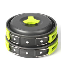 Cubiertos Portátiles para 2-3 Personas Juego de 6 Piezas de Cubierto de Olla y Cuchara para Camping al Aire Libre Senderismo Viajes Picnics Accesorios de Mesa - details 0