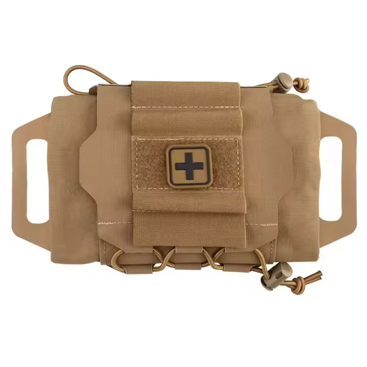 Bolsa para botiquín de primeros auxilios para cinturón de servicio, sistema MOLLE de dos piezas, kit de trauma IFAK, portador de rollo médico para emergencia al aire libre - 1