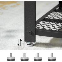 Mesa de Centro Industrial Diseñada Ideal para Televisión, Salón, Gran Estante, Patas Ajustables, Protege el Suelo, Estructura de Metal, Estable, Fácil de Montar - details 7