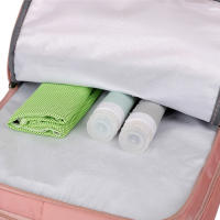 Bolsa de viaje portátil de gran capacidad para ordenador portátil de negocios, mochila informal multicapa con doble cremallera - details 4