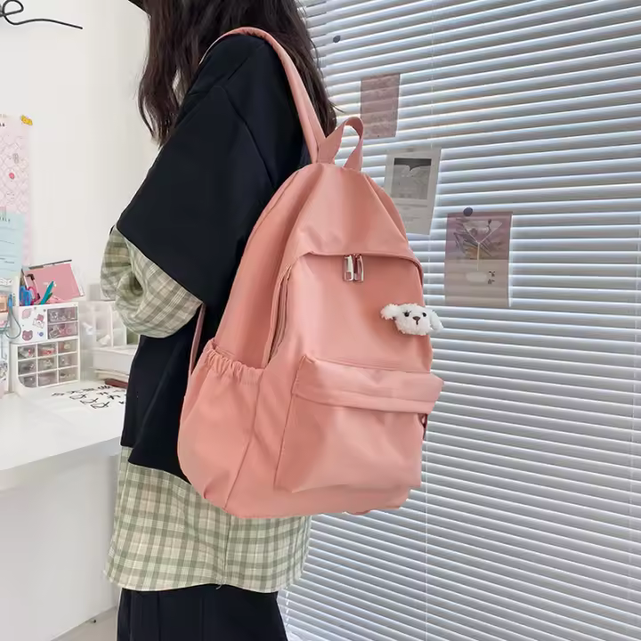 Ocio, Gran capacidad, Estudiante, Niña, Impermeable, Mochila, Mujer, Mochila, Mochila escolar, Color sólido - 1