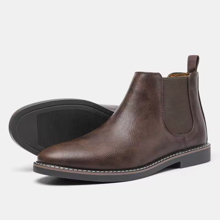 Botas Chelsea para hombre Zapatos para hombre británicos Color brillante Moda Retro Botas Botines - 1