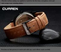 Reloj de Cuarzo CURREN 8139 Correa de Cuero Marrón Retro de Lujo Resistente al Agua Reloj de Negocios para Hombres - details 6