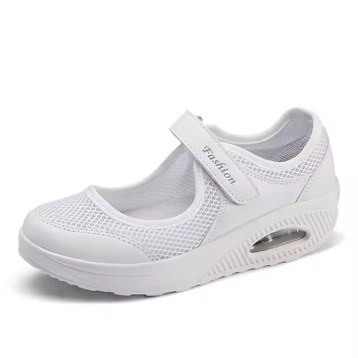 2025 de mediana edad madre zapatos de caminar de malla casual zapatos deportivos de las mujeres hueco cojín de aire mecedora zapatos zapatos para correr - 1