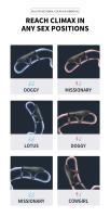 Leten anillo vibrador vibrador retrasar la eyaculación juguetes sexuales para hombres pareja anillo de punto G manga de pene - details 2