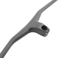 Manillar y vástago de bicicleta de fibra completa 3K mate brillante para bicicleta de montaña, barra de carbono integrada para bicicleta de montaña, ángulo de 17 grados - details 6