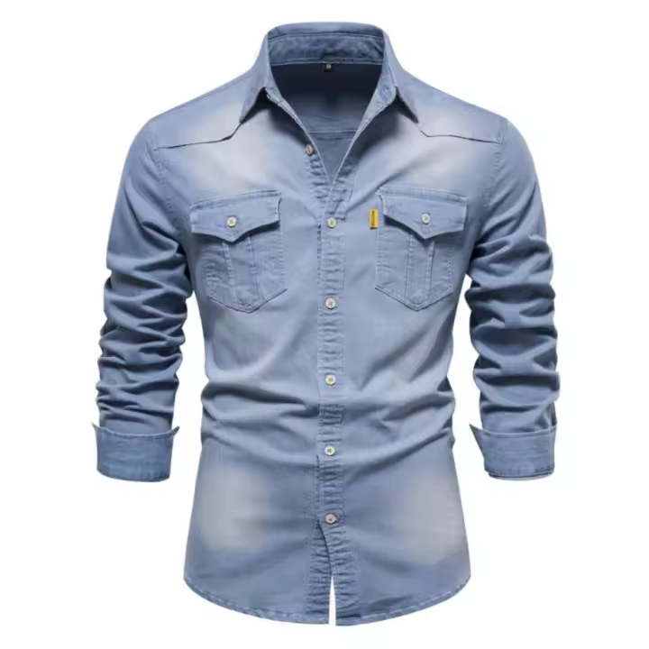 Camisas Vaqueras Informales para Hombre Moda Casual - 1
