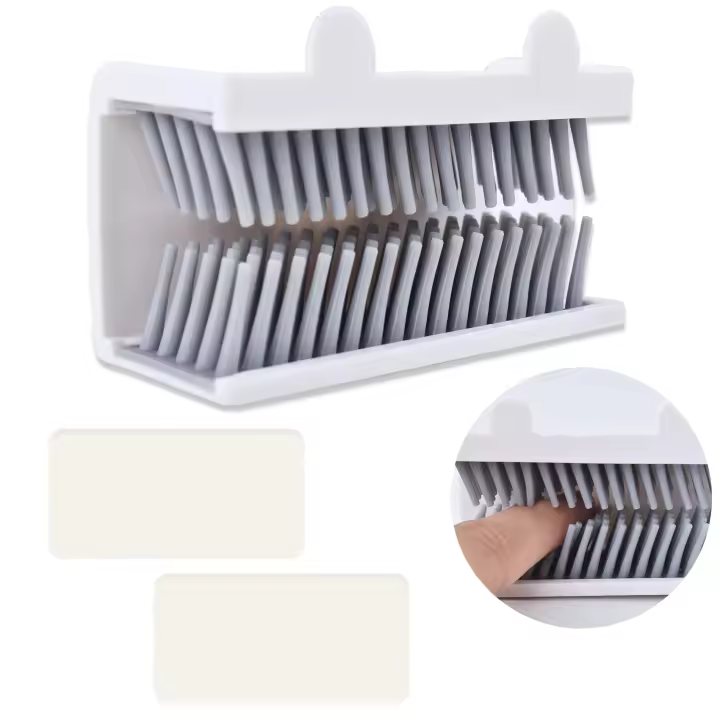 Colector de pelo reutilizable de pared para ducha, trampa de pelo para baño, evita que el cabello se obstruya, desagües (blanco) - 1